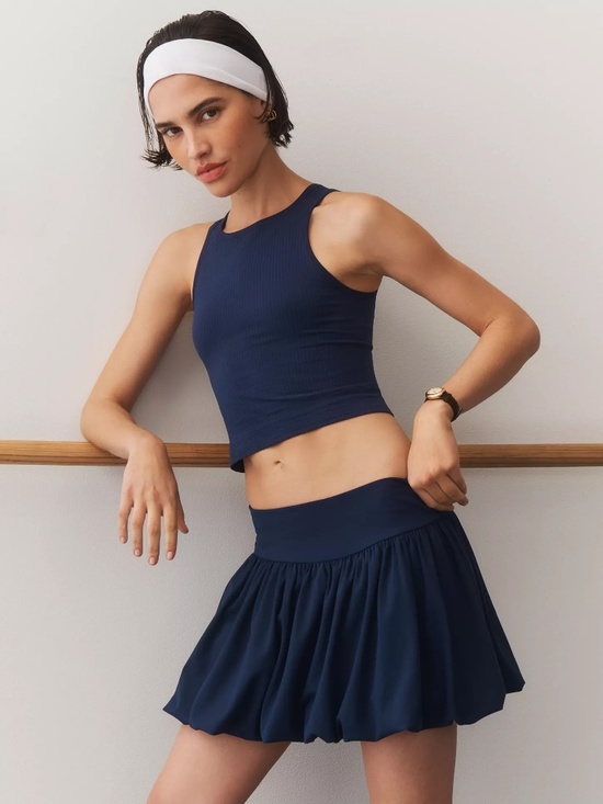Daily Practice Anthropologie Dresses & Skirts - Anthropologie Daily Practice Bubble Mini Skirt Navy L NWT $78